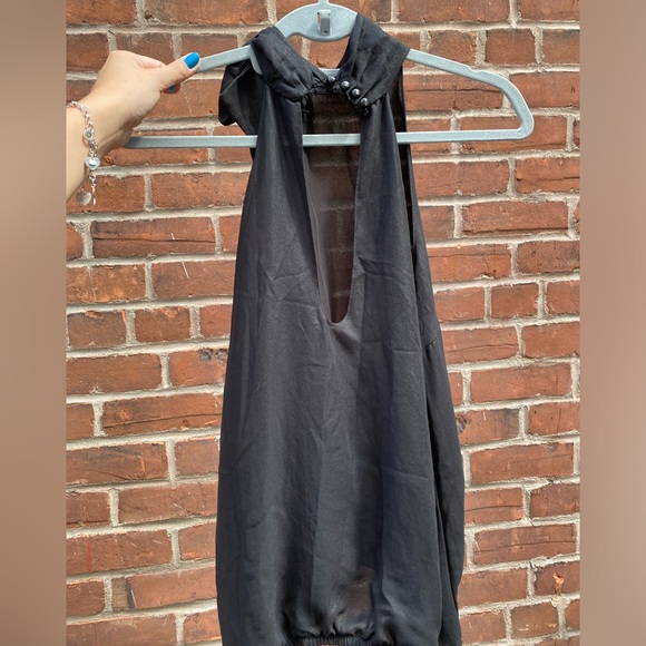 Black Mesh Halter Neck - Picture 2 of 2